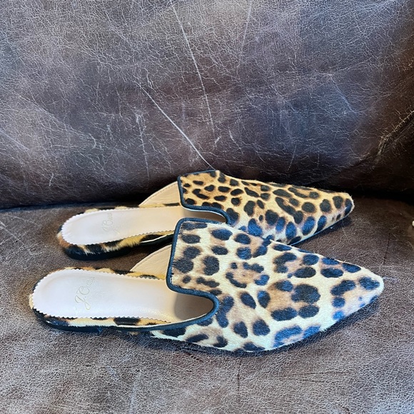J. Crew Leopard Calf Hair Pointed-toe Slide, Size 6.5 - Picture 4 of 5